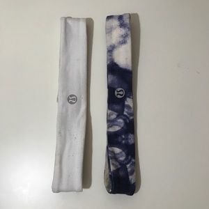 Two Lululemon Fly Away Tamer Headbands